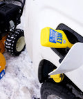 Water Removal and Gas Line Antifreeze for Winter Starts Keeps Your Fuel System Free of Water Prevents Gas Line Freezing and Rust Protection Plus Easy Starts in Cold Weather 12 Fl Oz being poured into vehicle's fuel tank in winter setting