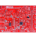 DIY Oscilloscope Kit With Clip Probes For DSO138 Replacement, featuring red circuit board with labeled components for assembly.