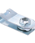 Zinc-coated steel bracket with nut for Rugged Grade Eight Truck Bed Mounting Bolt Hardware Kit For Ford Ranger 1983 To 2011 And Mazda B Series direct swap.
