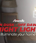 Incandescent Night Light 4 Pack Plug In Dusk To Dawn Night Lights For Hallways Bathrooms And Bedrooms glowing in outlet