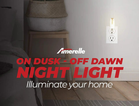 Incandescent Night Light 4 Pack Plug In Dusk To Dawn Night Lights For Hallways Bathrooms And Bedrooms glowing in outlet