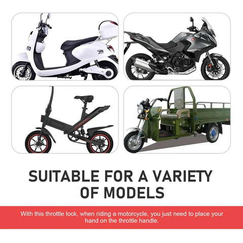 Hustle Free Motorcycle Throttle Catch And Smooth Cruise Control Assist With Boss Gripping Handlebar Clip For Chill Highway Cruising And Long Haul Comfort Black on various motorcycles and scooters.