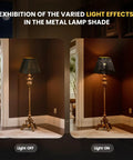 Metal Lamp Shade Replacement For Table Floor And Pendant Lights, 7 Inch Top, 13 Inch Bottom, 7.8 Inch High, Empire Bell Style