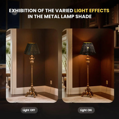 Metal Lamp Shade Replacement For Table Floor And Pendant Lights, 7 Inch Top, 13 Inch Bottom, 7.8 Inch High, Empire Bell Style
