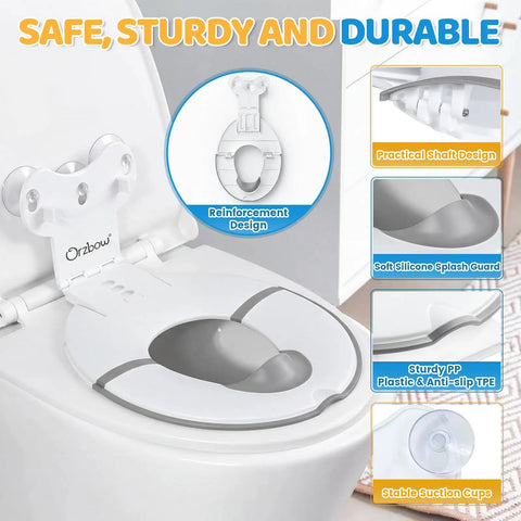 Hella Grippy And Super Chill Toddler Potty Training Seat With Strong Suction Cups Fits Elongated Oval Toilets Easy Travel Ready Foldable Design Keeps Little Ones Secure All Day Long