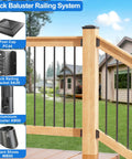 Hella Sturdy Aluminum Deck Railing Brackets Built Tough As Nails Heavy Duty Handrail Mounts Weatherproof Outdoor Support installed on wooden deck.