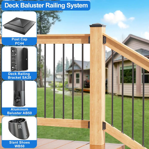 Hella Sturdy Aluminum Deck Railing Brackets Built Tough As Nails Heavy Duty Handrail Mounts Weatherproof Outdoor Support installed on wooden deck.