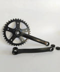 Ride Ready Single Speed Bicycle Crankset 36T 170mm Steel Chainring Arm Square Taper For Fixed Gear Bikes displayed