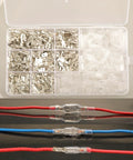 Feggizuli 540pc spade connector kit: 2.8/4.8/6.3 mm male/female crimp terminals with insulated sleeves in storage box