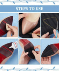 Steps to use Two 15x11 Inch Rubber Shoe Soles Repair Sheets, 2.5mm thick, black non slip bottom material for high heels, leather shoes, and sports shoes.