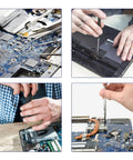 Heavy Duty 1680 Pcs Black Micro Self Tapping Screw Kit With 304 Stainless Steel Cross Round Heads In M1 Through M2.3 Sizes used in electronics repair
