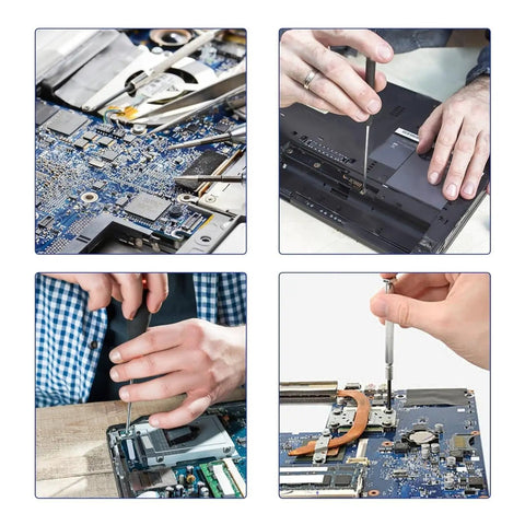 Heavy Duty 1680 Pcs Black Micro Self Tapping Screw Kit With 304 Stainless Steel Cross Round Heads In M1 Through M2.3 Sizes used in electronics repair