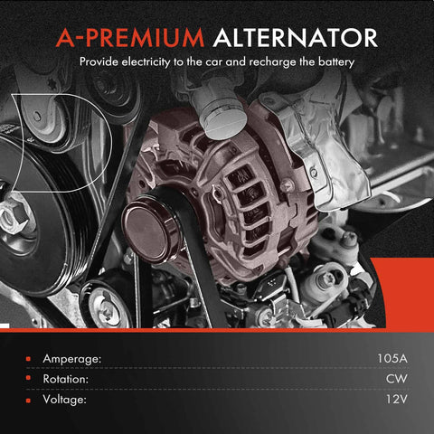 12V 105A Alternator For Honda Fit 2017 2018 2019 2020 Automatic CVT Clockwise Rotation High Quality Replacement Part Installed