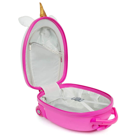 Open Tiny Trekker Kids Carry On Luggage With Underseat Compliance Airline Approved, Lightweight 3.3 Lbs, 17 Litre Unicorn Holdall