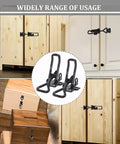 Four Pack Heavy Duty Toggle Latch Clamps 4003 Style Quick Release Hasp Locks 1320 Lbs Holding Capacity Black Metal Latches