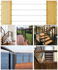 40 Pack Stainless Steel Invisible Receiver And Swage Stud End Fittings For Three Sixteenths Inch Cable Railing on wood deck and stairs