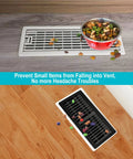 Magnetic Vent Covers 4 Pack For Floors Walls Ceilings 4x10 Inch PVC Register Covers With Strong Magnets on floor vents