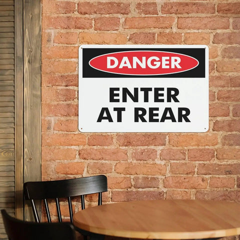 Built Tough PPE Storage Warning Sign 8 By 12 Inch Outdoor Aluminum Safety Marker Job Site Ready Weatherproof Plate Bold Lettering For Industrial Workrooms And Workshops Top Tier Safety Compliance Board on a brick wall.