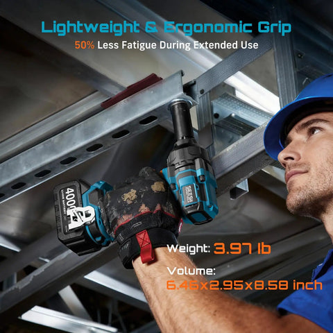Heavy Duty Half Inch Brushless Impact Wrench Brings The Beast Mode With 886 Ft Lbs Torque And 2400 Rpm And A No Sweat Garage Staple For Crunching Cars Trucks And Rv Lug Nuts Daily, lightweight design and ergonomic grip.