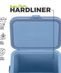 Open view of MagSnap Magnetic No Zip Soft Cooler for 24 Cans With Insulated Hard Liner Ice Chest showing lid and interior