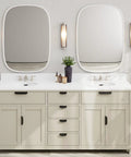 Vanity with 20 Pack 3 Inch Black Cabinet Pulls For Cabinets Edge Pulls And Finger Pulls Flat Drawer Handles For Kitchen Cabinets