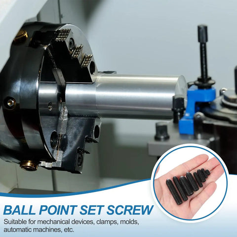 M4x6mm Ball Point Set Screws 10 Pcs Carbon Steel Hex Socket Spring Plungers Grub Screw installed in machinery