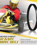 Tough Go Kart Drive Belt With Polyamide Fiber For Smooth Torque, Vibration Dampening And Extreme Racing durability That Keeps You Cruising Fast Without Any Stretching Or Shearing Woes On The Track, go-kart belt