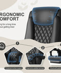 Executive Home Office Chair With Lumbar Support And 400 Lb Capacity Adjustable Ergonomic High Back Managerial Desk Chair features ergonomically padded armrest and lumbar support.