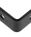 Stainless Steel Corner Brackets 12 Pack L Shaped Right Angle Shelf Braces for Wood Cabinets and Furniture, close-up angle