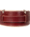 Stronghold Comfort Belt System 5 Inch Work Belt With 2 Inch Leather Overbelt For Back Support, OxyRed Small, front view