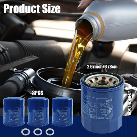 3pc Oil Filter Drain Plug Gasket Kit For Honda Acura Cars Includes Accord CR-V Civic Fit Pilot Replaces 15400-PLM-A02