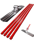 Aluminum Magnesium Alloy Concrete Float Workhorse with Round End and Adjustable Bracket 48 by 8 Inch with 56 Inch Extendable Handles
