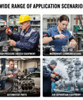 Four images showing applications in high-pressure switch equipment, microwave communications, automotive parts, air separation equipment.