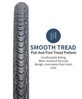 Two Pack 700C Bike Tires 700x38C 40-622 Foldable Road Gravel Hybrid Tire Set with Smooth Tread for Urban Rides