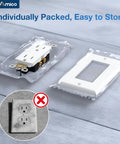 Individually packed 50 Pack Wall Outlet With Tamper Resistant 15 Amp Receptacles And Wall Plate, UL Listed 125V 1875W Decorator Style