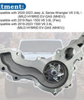 Heavy Duty Engine Water Pump With Precision Seal Gasket Replacement For 2020 2023 Jeep Wrangler Jl Jlu 3.6l V6 close-up view