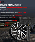 Set Of 4 Pre Programmed 315MHz TPMS Sensor Compatible With Chevy Silverado GMC Sierra Cadillac Buick Pontiac Saturn Hummer Saab Replace 13586335 13598771 13598772 Plug And Play Ready To Install Tire Pressure Sensor Kit, black valve stem
