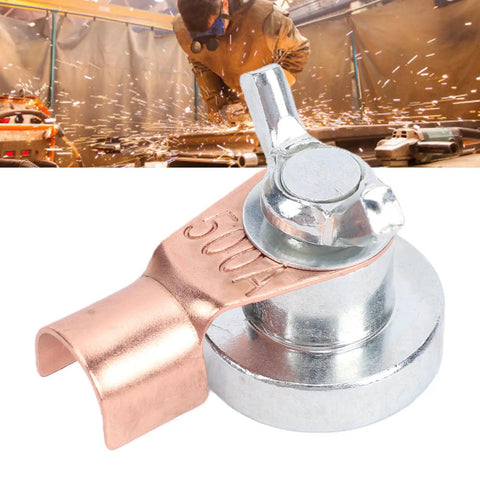 Huge Upgrade Your Welding Game With Quick Setup Magnetic Grounding Clamp featuring durable stainless steel and brass for job sites.
