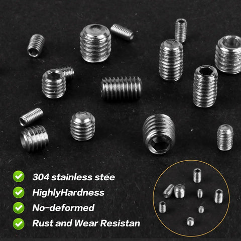 Rock Solid 360 Piece Stainless Steel Hex Socket Allen Head Grub Screws Corrosion Resistant Fastener Kit For Heavy Duty Door Handles And Weekend Projects With Zero Sweat Assembly