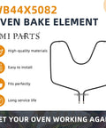 Oven Bake Element WB44X5082 for GE Hotpoint Kenmore, easy install, high-quality, U-shaped, 250/208V 2700/1869W replacement part