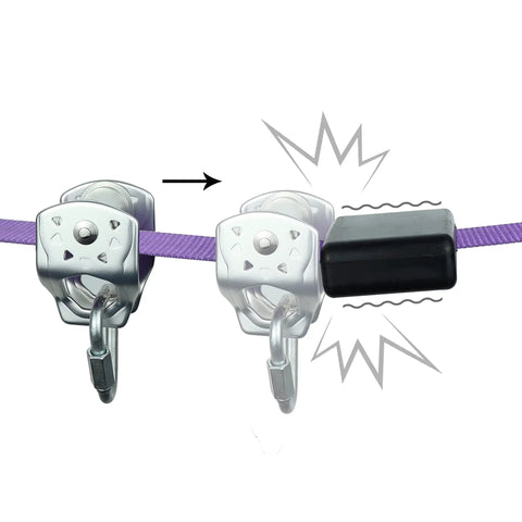 Silicone Zipline Brake Stopper For Slackline And Backyard Zipline Braking System Durable Stopper absorbs impact at end