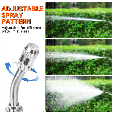 All Metal 44 Inch Replacement Sprayer Wand For Garden Hose With Brass Connector, adjustable spray pattern, spraying garden bushes