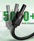 Heavy Duty 20 Foot Solar Extension Cable 10AWG IP67 Waterproof With Male And Female Connectors durability emphasis