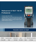 Professional Wall Scanner And Stud Finder With Dead On Depth Tracking showing digital display and detection modes for contractors.