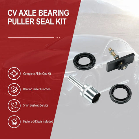 Heavy Duty CV Axle Bearing Puller and Seal Kit for Toyota 8 Clamshell Differential, puller and seals shown