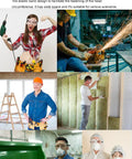 Various workers wearing 10 Pack Anti Fog Safety Goggles For Lab And Construction Over Glasses Protective Eye Gear With Adjustable Strap