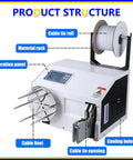 High Speed Gold Wire Sealing Machine With Automatic Cable Tie Bundler For Fast One Second Operation And Rapid Tying At 75 Per Minute with operation panel and cable tie roll.