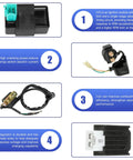 PZ20 Carburetor Upgrade Kit With Ignition Coil AC CDI Box Starter Solenoid Relay And Voltage Regulator for ATV components.