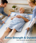 Straight Up Heavy Duty Adult Bed Pads 36 X 72 Inches 20 Count Disposable Incontinence Underpads positioned on a bed for senior care.