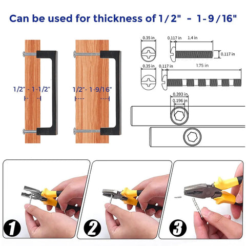 Installation guide for Solid 4 Inch Kitchen Cabinet Handles Square Drawer Pulls Oil Rubbed Bronze Set Of 30